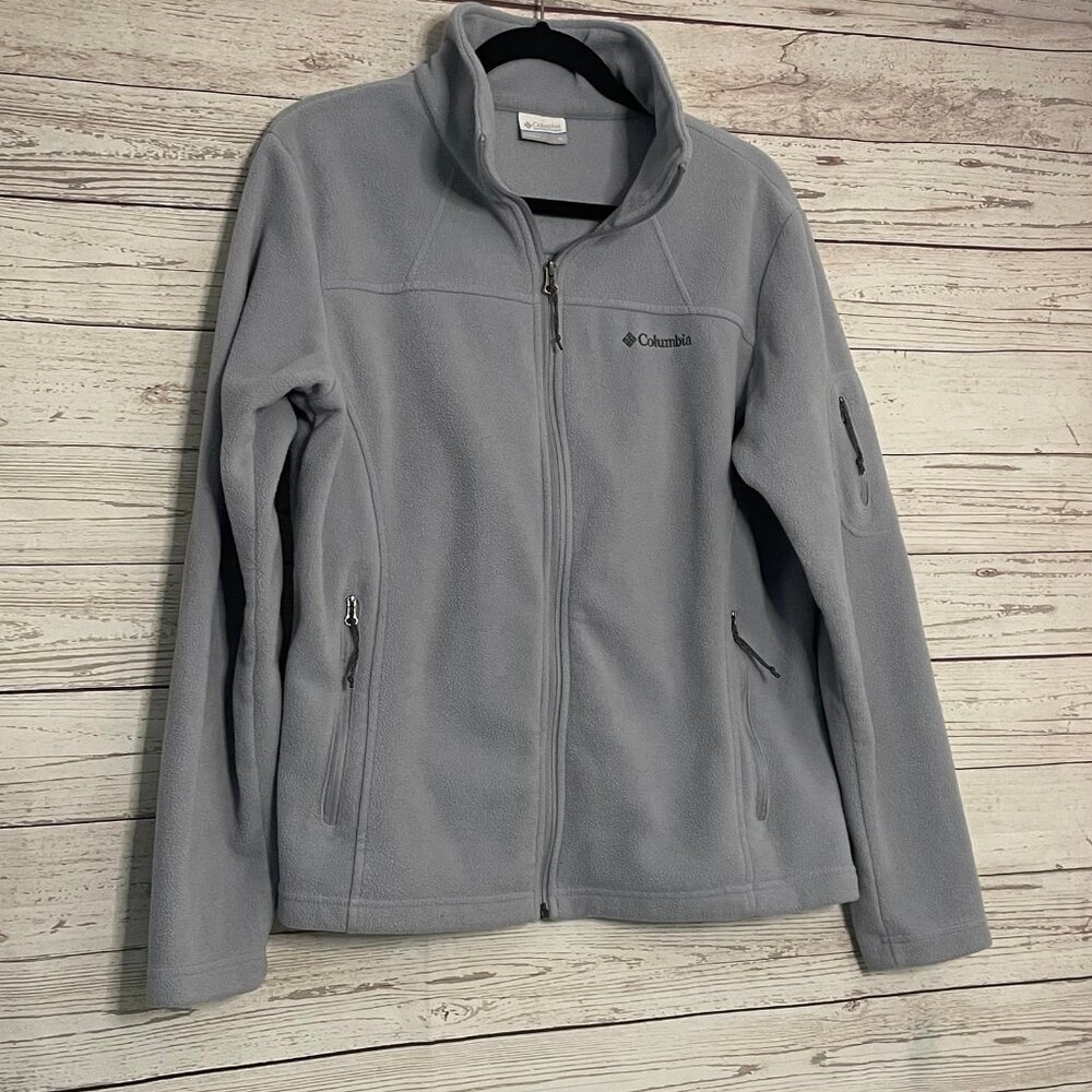 Columbia Light Blue Fleece Zip Up Jacket Size XL - Picture 2 of 7